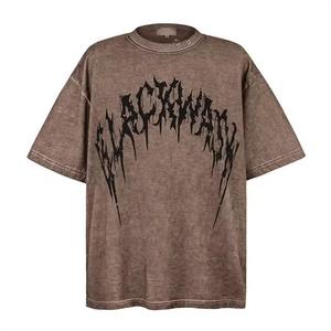 Camiseta Oem Puff Print 100% algodón Stone Acid Wash Heavyweight camiseta personalizada Dtg impresión bordado Vintage lavado camiseta - Product Image 6