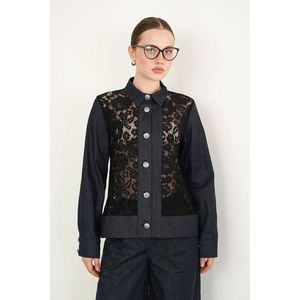 Lace Detailed Denim Wholesale <b>Shirt</b> - [object Object] - Product Image 1