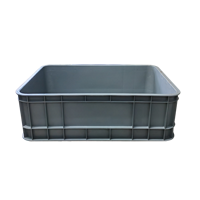 Caisse de rangement en plastique recyclé de haute qualité avec poignée B1, prise en main confortable, pour emballage alimentaire, électronique grand public, personnalisable