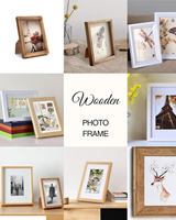 Cadre photo moderne en bois avec support arrière pour bureau à domicile, hôtel, salon, chambre à coucher, décorations extérieures