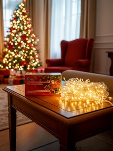 LED serie cascata magica luci 200 4M caldo e bianco albero di natale decorazione decorazione per interni esterni Xmas stringa - Product Image 6