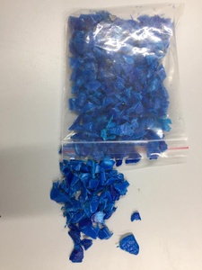 Blue Irregular HDPE/LDPE Plastic Scrap Regrind High Impact Resistance High Flow <b>Film</b> Grade Injection Molding Grade - Product Image 1