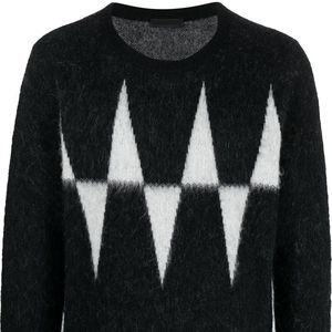 Custom <b>Men's</b> <b>Mohair</b> Alpaca Wool Knitted Pullover Inlay Jacquard Design Argyle Pattern Anti-Shrink Warm <b>Sweater</b> for Winter Season - Product Image 6