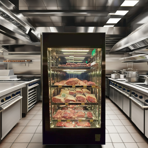 <span class=keywords><strong>400L</strong></span> khô bít tết thịt bò Tủ đông thịt bò lão hóa tủ lạnh thịt hiển thị truy cập tủ lạnh thiết bị làm lạnh cho nhà hàng - Product Image 3