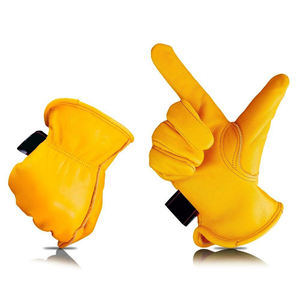 Guantes de Trabajo de Cuero Vacuno de Alta Calidad con Logotipo Personalizado para Venta al por Mayor, Cálidos, Transpirables, Ligeros y Fáciles de Poner - Product Image 5