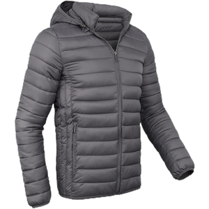 Chaqueta acolchada de invierno de último estilo con capucha, abrigo de plumón de patrón sólido para uso en exteriores, diseño personalizable del fabricante OEM - Product Image 5