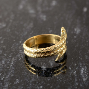 Anillo de Serpiente Chapado en Oro de 18K Estilo Caliente, Anillo Gótico Punk de Latón Genuino para Mujer, Anillo Envolvente Punk de Serpiente al por Mayor para Mujer - Product Image 6