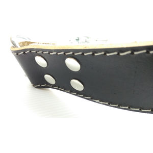 Ceinture de musculation en cuir premium personnalisable, protection avancée, chaîne solide, réglable, robuste, pour entraînement en salle de sport - Product Image 4