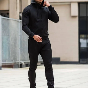 สเวตเชิ้ตแบบมีฮู้ดสำหรับทุกเพศ Q3แอตแลนต้ามีซิปชุดวอร์มไซส์ XL ไซส์ใหญ่พิเศษ2ชิ้นสำหรับฤดูใบไม้ผลิและฤดูใบไม้ร่วง - Product Image 2