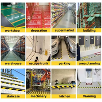 Usine en gros PVC avertissement marquage au sol ruban adhésif acrylique coloré renforcé étanche découpé masquage doublé de silicone