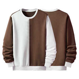 Venta al por mayor básicos Unisex cuello redondo mejor calidad patrón sólido liso polar sudaderas con capucha para invierno hombres cuello redondo - Product Image 2
