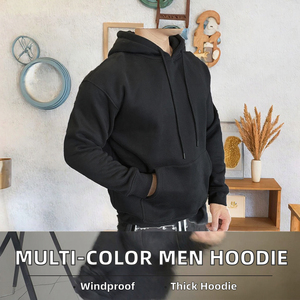 Sweat-shirts personnalisés pour hommes 100% coton, couleur unie, coupe classique, en tissu polaire écologique, avec poche, pour l'été - Product Image 6