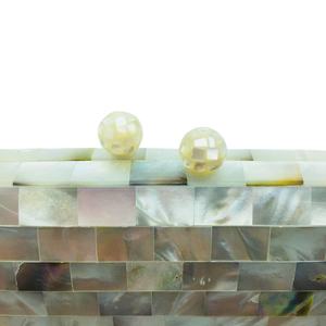 TIMELESS CRAFT Pochette géométrique moderne artisanale en nacre pour femmes, élégante, écologique, taille personnalisée, sacs à bandoulière, soirée - Product Image 2