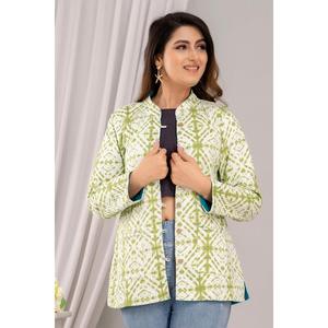 Women's Lightweight <b>Quilted</b> <b>Jacket</b> in Light Green-SHKL1018 - Product Image 1