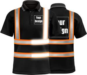 Jersey 100% coton haute visibilité pour T-Shirt personnalisé votre LOGO solide séchage rapide vêtements de travail de construction de sécurité - Product Image 1