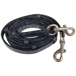 250cm Long Leather <strong>Reins</strong> with Stoppers and Brass or Silver Snap Hooks Made from English Oiled <strong>Harness</strong> Leather