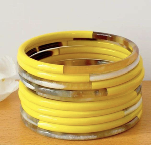 Pulsera de cuerno único, brazaletes de cuerno de búfalo Natural, pulseras de cuerno pulido ancho para mujer, joyería Bohemia, accesorios de moda - Product Image 3