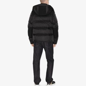 Vente en gros pas cher Veste bouffante rembourrée à capuche détachable et à manches longues Couleur unie Manteau boutonné teint uni Mâle - Product Image 3