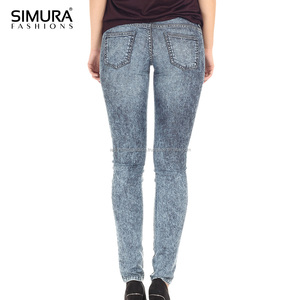 Jeans Boyfriend de Cintura Alta Personalizados, Ecológicos, de Spandex/Algodón, Teñidos, de Secado Rápido, Transpirables, Resistentes al Viento, Estilo Urbano, Largo Completo - Product Image 6