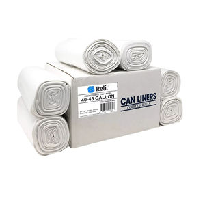 Reli. Sacs poubelle premium de 40 à 45 gallons, 150 unités |   Sacs poubelle multi-usages transparents de qualité supérieure, fabriqués aux États-Unis, en vrac, super valeur - Product Image 1