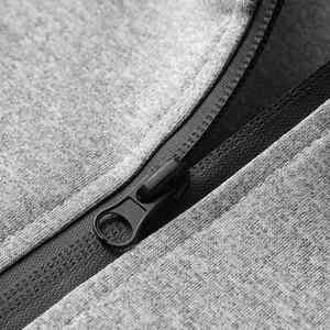 เสื้อฮู้ดลำลองสำหรับผู้ชายเสื้อกันหนาวขนแกะแบบรูดซิปคอตั้งไซส์ใหญ่พิเศษโลโก้ออกแบบได้ตามต้องการ - Product Image 6