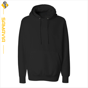 Básico/algodón mezclado Color liso pulóver sudaderas con capucha para hombres OEM personalizado impreso Logo grueso sudadera Streetwear suministro de fábrica - Product Image 5