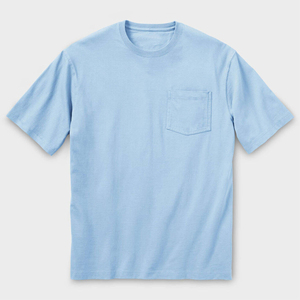 T-shirt à col rond avec poche pour hommes personnalisé OEM avec tissu doux pour un confort et une durabilité ultimes T-shirts pour hommes - Product Image 1