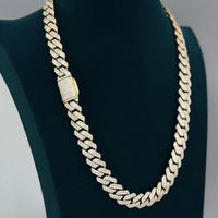 Chaîne cubaine Miami entièrement sertie de moissanite D VVS en argent pour homme, certifiée IGI, collier de luxe