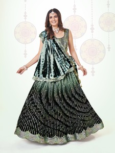 Nuevo lanzamiento: Saree de seda Chinon semicosturado sin coser para un look formal en festivales. - Product Image 2
