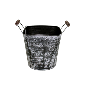 Salon décoration fer métal RECT planteur noir avec blanc Antique longue taille Pot pour dessus de Table à la main personnalisé - Product Image 3