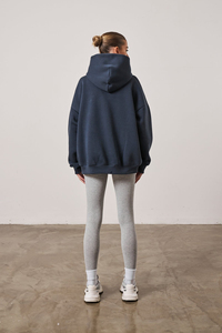 Low MOQ WOmen Oversized Solid Hoodies Custom Logo Printing <b>Drop</b> Shoulder 100% Cotton Fleece Hoodie OEM All Colours Available - Product Image 4