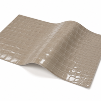 Tissu en cuir synthétique PU gaufré effet crocodile brillant pour sacs à main, portefeuilles, chaussures et accessoires de mode