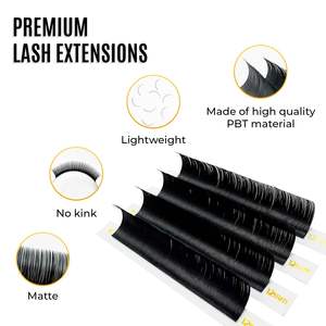 STACY LASH D Curl Extensions de cils en vison 0.12mm individuelles noires Semi-permanentes Plateaux d'extension de cils pour Lash Tech - Product Image 5