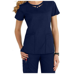 Ensemble de gommage personnalisé en vente à chaud, survêtement respirant et extensible pour femmes, uniformes hospitaliers médicaux en spandex infirmier - Product Image 3
