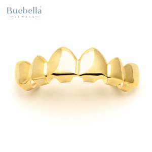 925 Plata 14K chapado en oro dientes Grillz moda cuerpo joyería para hombres mujeres - Product Image 1