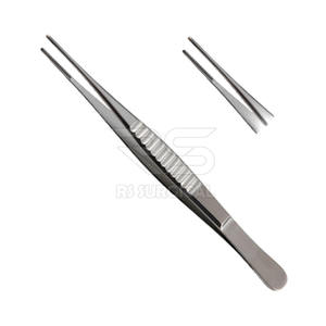 Pinzas quirúrgicas TC manuales de 15cm pinzas de tejido rectas de acero inoxidable para uso dental reutilizables con certificación CE - Product Image 1