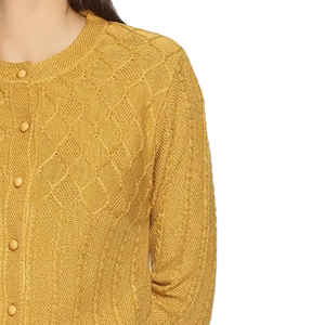 Suéter Cárdigan Casual de Manga Larga para Mujer, Transpirable, Antiarrugas, Tejido de Punto, 100% Lana, con Botones, Invierno, Servicio OEM ODM - Product Image 4