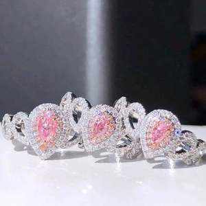 Bague en or 18 carats avec diamant en forme de cœur de 0,5 ct, plaqué rhodium, bijoux fins pour femme, idéale pour mariage, fiançailles, soirée, excellente idée cadeau - Product Image 3