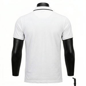 Premium <b>white</b> rugby <b>polo</b> shirt streetwear style mens casual slim fit cotton summer fashion top Men's <b>Polo</b> Shirts - Product Image 6