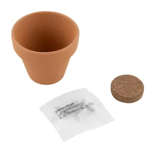 Pot à fleurs personnalisé en terre cuite avec graines, gadgets personnalisés pour pots et jardinières - Product Image 1