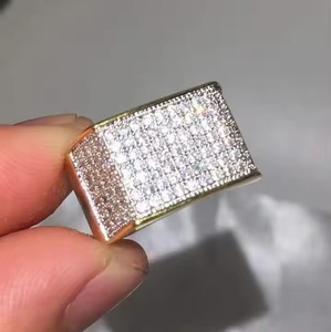 Bague originale en diamant Moissanite pour homme, bague de fiançailles en or jaune 10 carats, cadeau de fête des pères pour le style de confort - Product Image 2