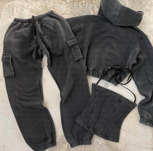 Ensemble pantalon de jogging 3 pièces pour femmes, tenues de jogging personnalisées pour pantalons de survêtement et sweat à capuche, survêtement de haute qualité - Product Image 4