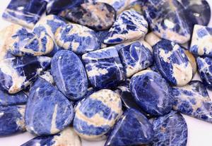 Cabujones sueltos de sodalita natural, piedras preciosas de tamaño libre para venta al por mayor - Product Image 4
