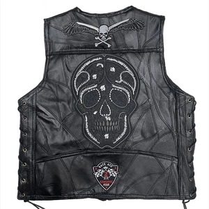 <b>Heated</b> Men's Motorcycle <b>Vest</b> Skull Embroidery Moto Club Sleeveless Jacket Waistcoat Street Biker Punk Veste Fabric <b>Heated</b> <b>Vest</b> - Product Image 4