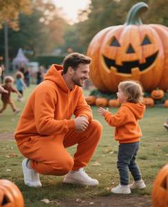 Chándal de lana de algodón 500GSM de lujo para hombre con capucha azul marino panel blanco con logotipo bordado conjunto de pantalones de invierno Premium - Product Image 6