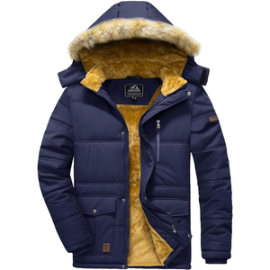 Chaqueta de algodón de invierno para hombre, abrigo corto cálido con capucha, uniforme de equipo deportivo de entrenamiento, chaqueta de prendas de vestir acolchadas para mujer - Product Image 1