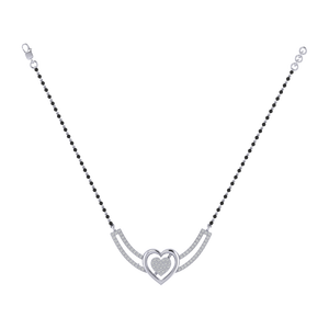 Pendentif Mangalsutra en argent sterling plaqué or avec zircone cubique, chaîne de 43,0 cm, poids de 7,0 g, 71 breloques, bijoux - Product Image 1