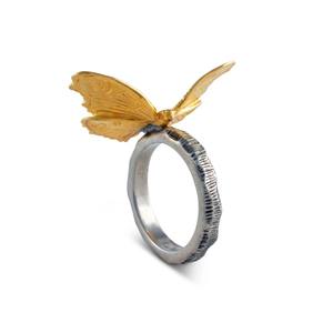 Elegant Gold <b>Butterfly</b> Accent Silver Napkin Ring Ideal for <b>Party</b> Table Settings Home Dining <b>Decor</b> And Guest Hosting Use - Product Image 5