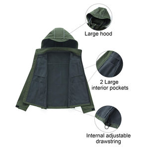 Produit incroyable Vestes d'extérieur Logo personnalisé Coupe-vent imperméable à manches longues Veste softshell pour hommes - Product Image 3
