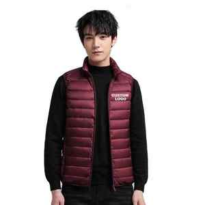 Haute qualité classique hommes hiver gilet gilet laine respirant décontracté Logo personnalisé grande taille sans manches débardeur T-Shirt conception - Product Image 1